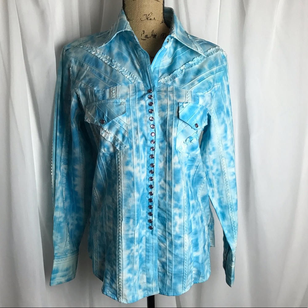 Scully Tie Dye Western Shirt